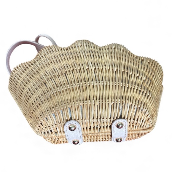 Betsey Johnson Gold Woven Crossbody with light pink Strap - Picture 3 of 5